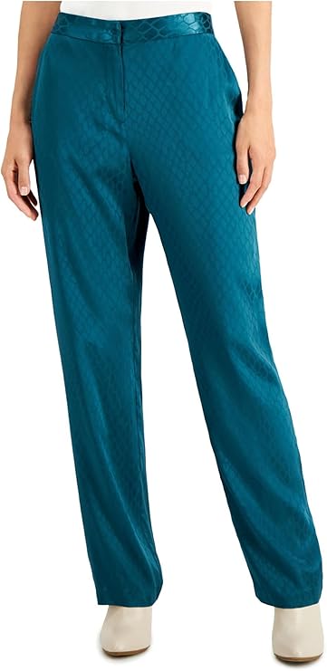 Alfani Womens Jacquard Print Casual Trouser Pants